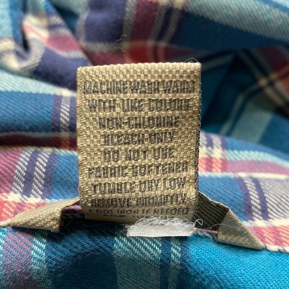 Duluth Trading Blue Pullover Flannel Shirt Size Small - Picture 4 of 6